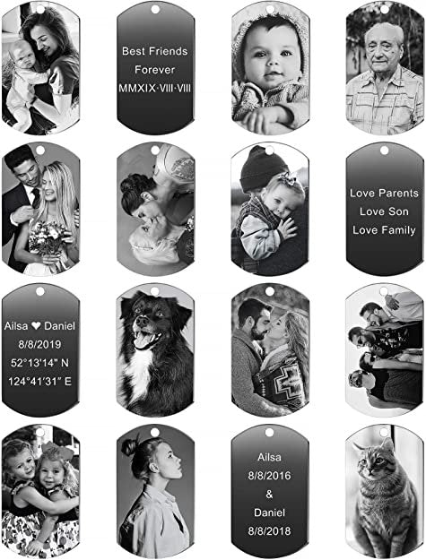 Custom Engraved Picture Potrait Keychain With Your Custom Message And Actual Handwriting Message | Personalized Memorial Keepsake Keychain