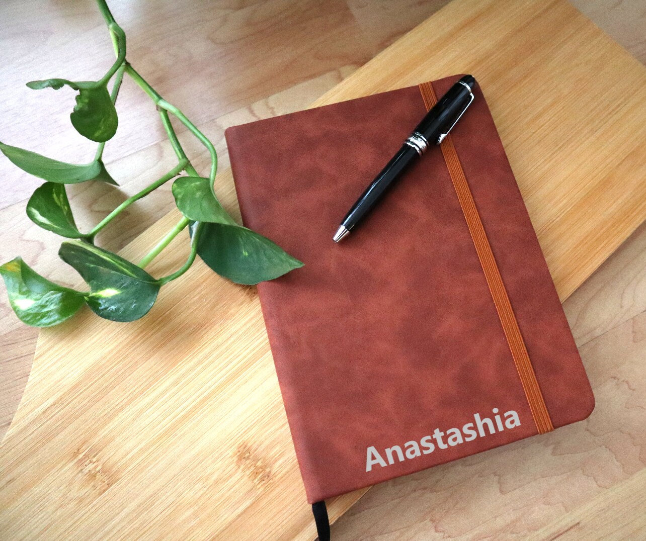 Personalized Vintage Mini Leather Notebook With Your Name, Custom Tiny Leather Journal, Engraved Notebook Journal For Kids And Daughter