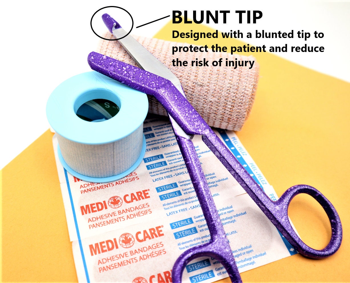 Engraved Bandage Scissors With Purple Coating And Made of Premium Grade Stainless Steel Ideal for Nurses, Vet Tech Week & Graduation Gift