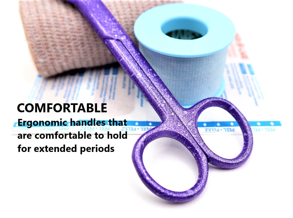 Engraved Bandage Scissors With Purple Coating And Made of Premium Grade Stainless Steel Ideal for Nurses, Vet Tech Week & Graduation Gift