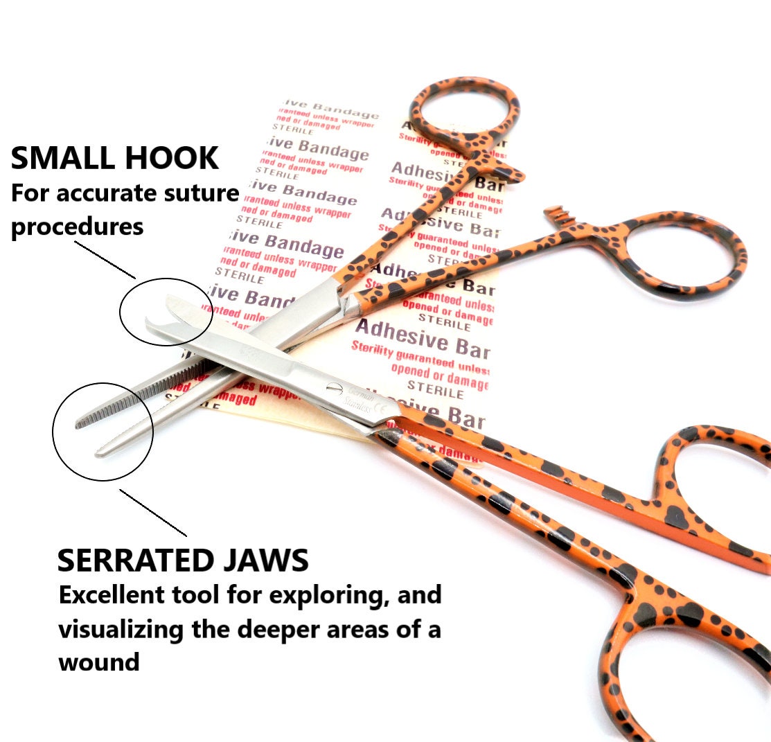Personalized Vet Tech Gift Set With Bandage Scissor, Hemostat, and Suture Scissor Paw Print | Nursing, Veterinary & Nurse Graduation Gifts