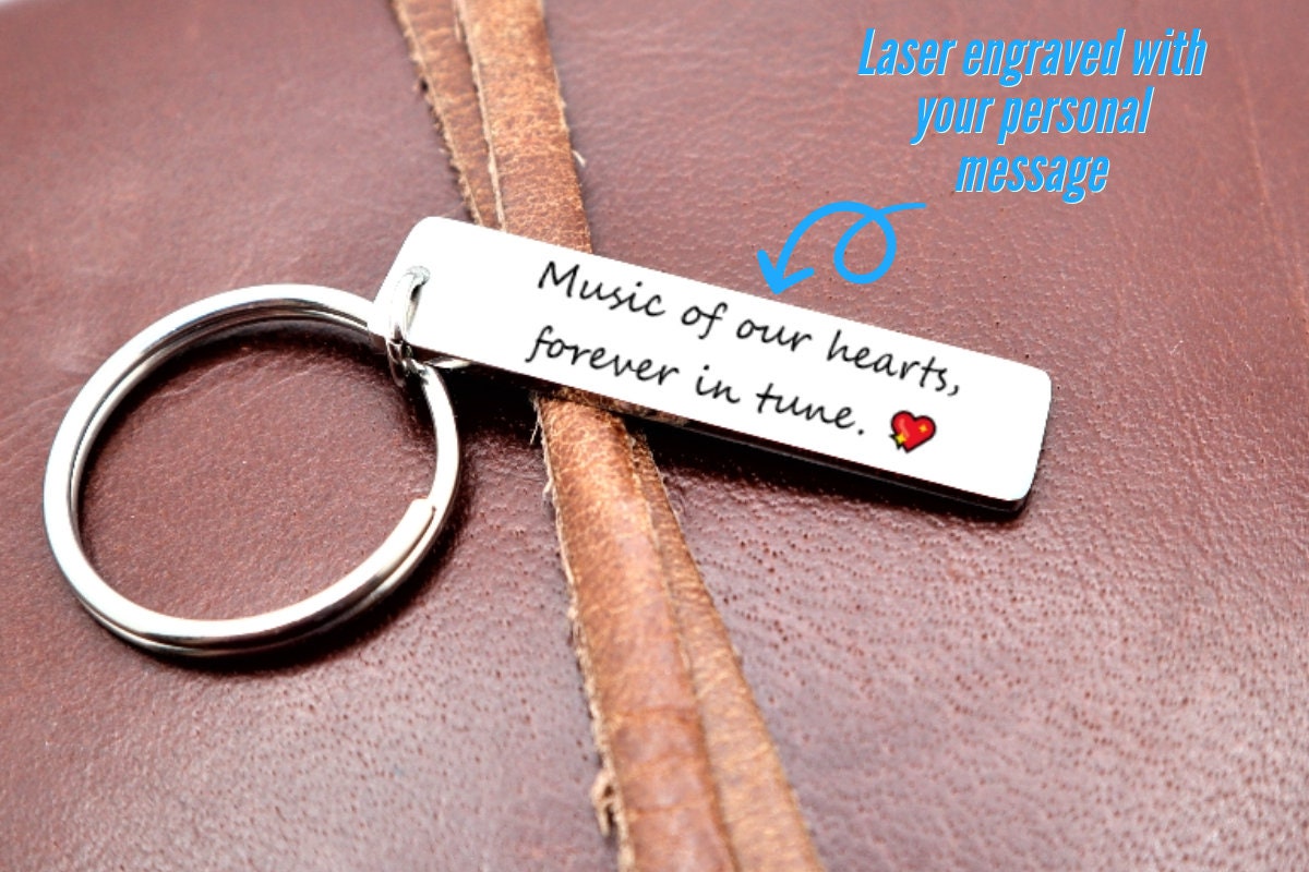 Personalized Spotify Keychain Music Gift, Spotify Keyring Custom Engraved For Music Lovers, Customized Spotify Music Playlist Keychain Gift