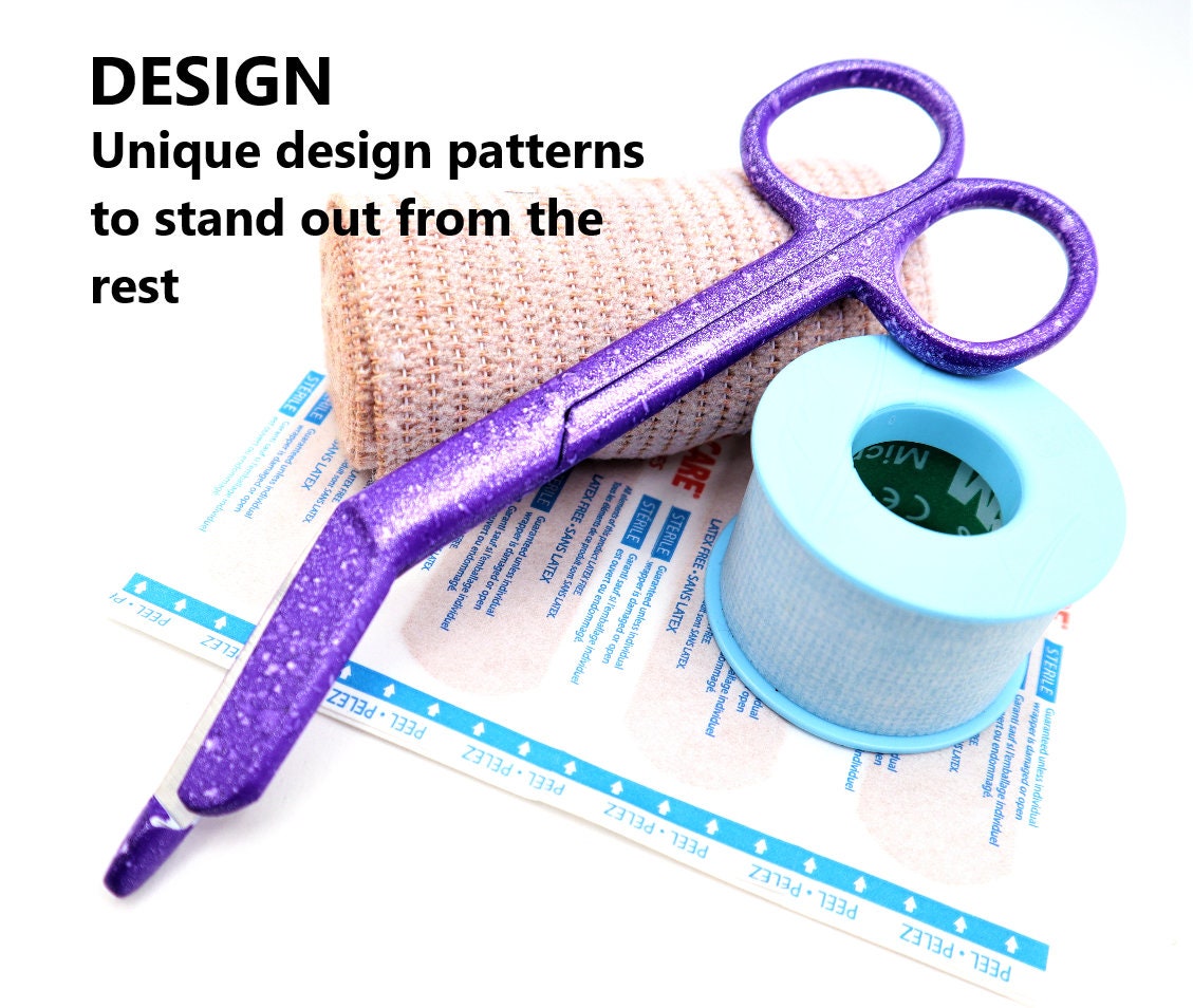 Engraved Bandage Scissors With Purple Coating And Made of Premium Grade Stainless Steel Ideal for Nurses, Vet Tech Week & Graduation Gift
