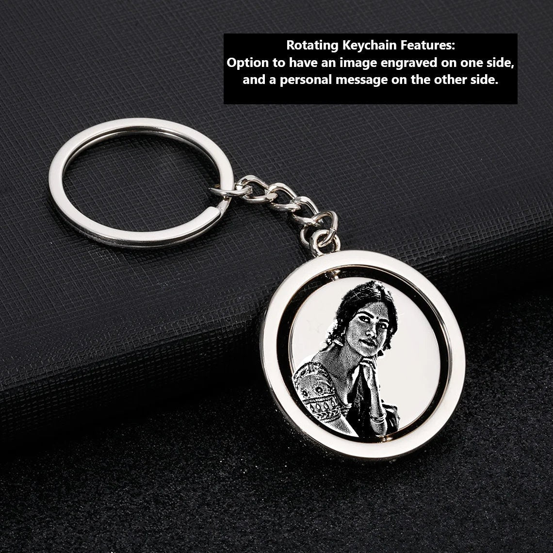 Personalized Spotify Keychain Music Gift, Spotify Keyring Custom Engraved For Music Lovers, Customized Spotify Music Playlist Keychain Gift