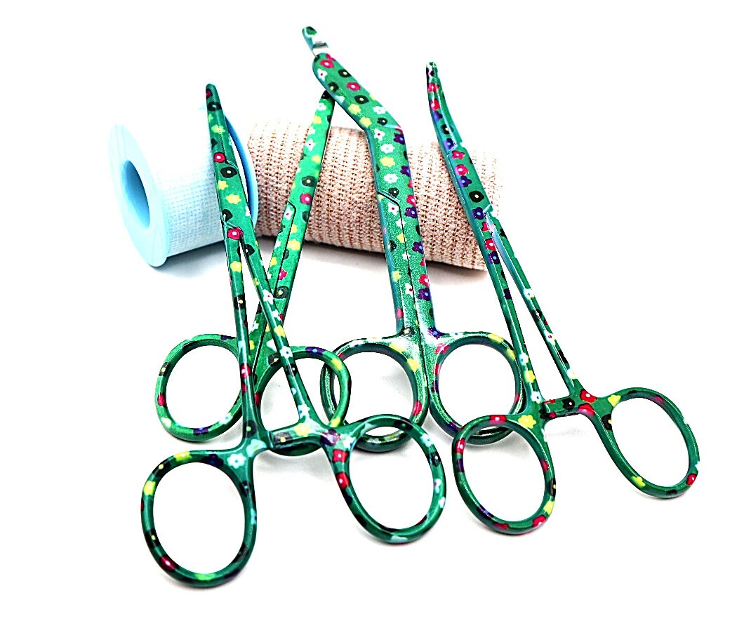Engraved Vet Tech Gift Set For Nurses With A Bandage Scissor, Curved Hemostat, Straight Hemostat, and Suture Scissor | Nurse Graduation Gift