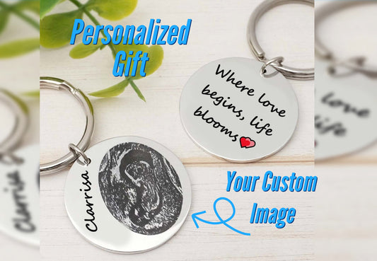 Personalized Ultrasound Keychain To Cherish the Moment, Perfect for Baby and Pregnancy Announcements, A Unique Ultrasound Keepsake For Dad