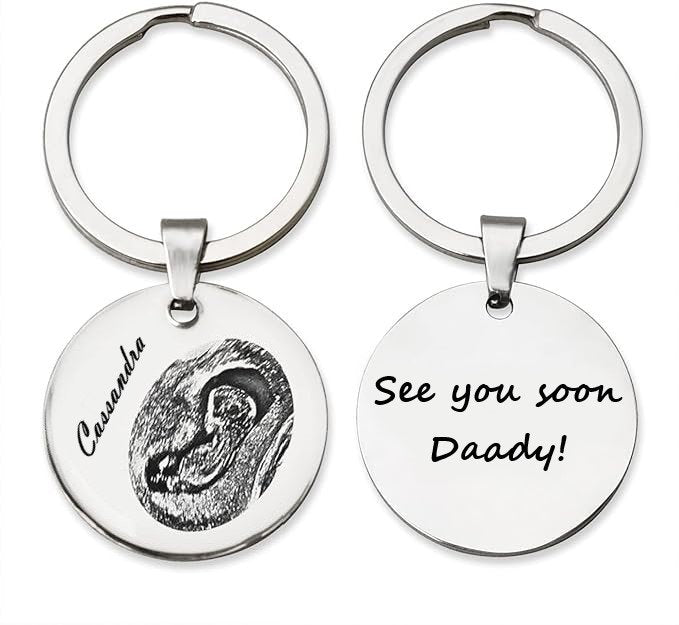 Personalized Ultrasound Keychain To Cherish the Moment, Perfect for Baby and Pregnancy Announcements, A Unique Ultrasound Keepsake For Dad