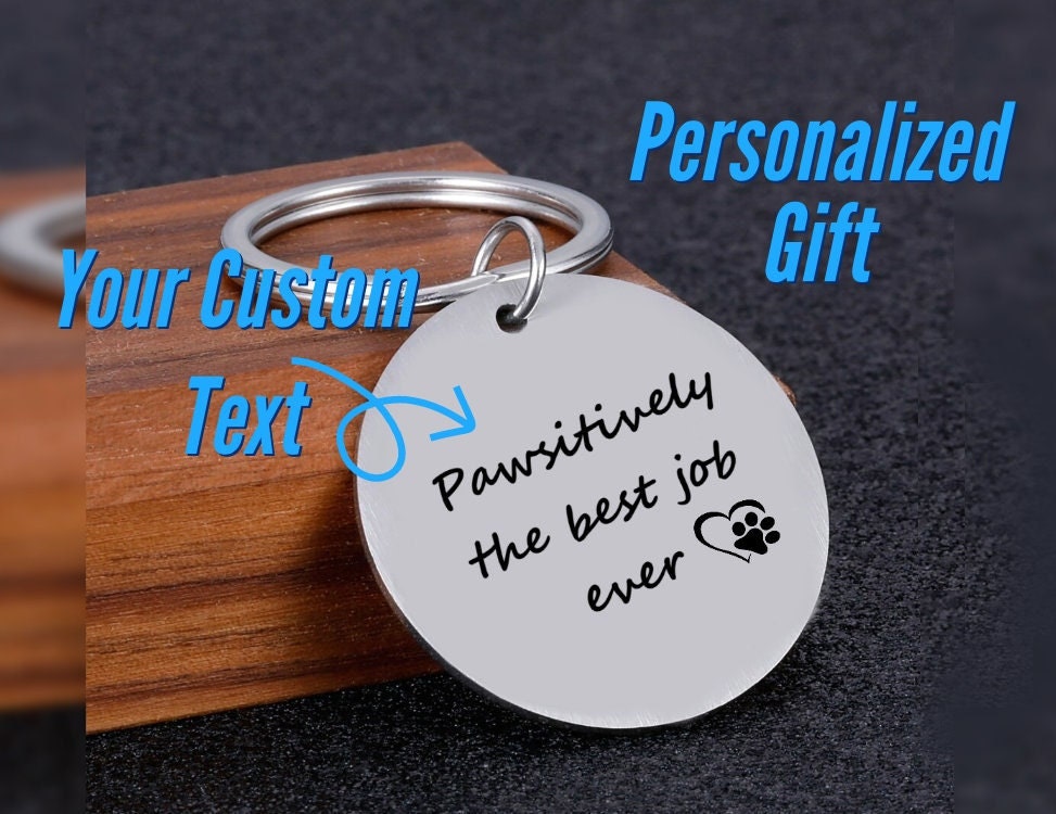 Personalized Vet Tech Gift Appreciation Keychain for Veterinary Vet Technician and Vet Nurses, Custom Vet Tech Gifts With Your Message