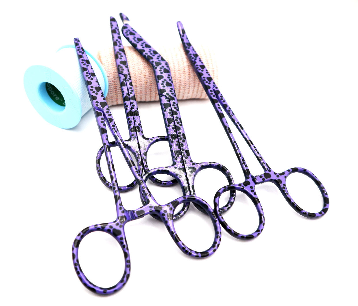 Engraved Vet Tech Gift Set For Nurses With A Bandage Scissor, Curved Hemostat, Straight Hemostat, and Suture Scissor | Nurse Graduation Gift