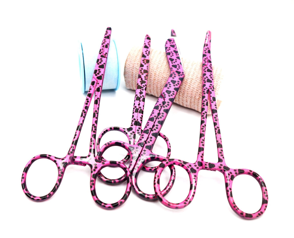 Engraved Vet Tech Gift Set For Nurses With A Bandage Scissor, Curved Hemostat, Straight Hemostat, and Suture Scissor | Nurse Graduation Gift