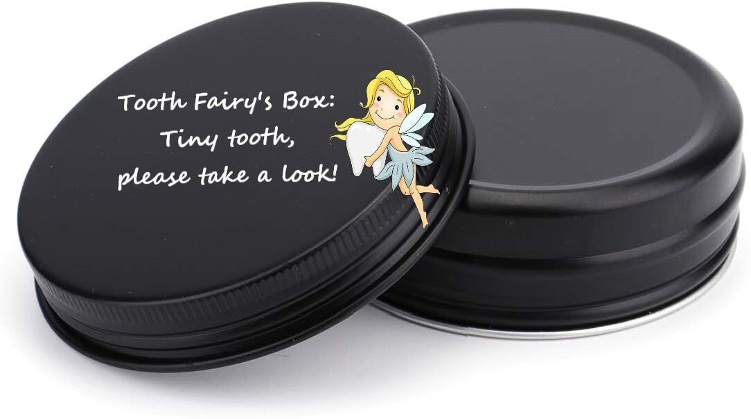 Personalized Tooth Fairy Tinker Tin Box With Your Custom Image And Text | Engraved Baby ToothFairy Box For Kids | Baby Tooth Keepsake Box