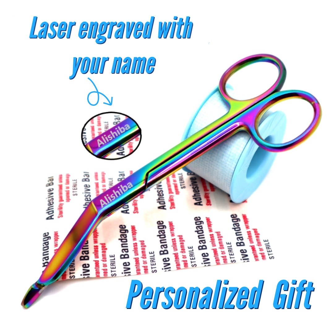 Custom Engraved Bandage Scissors For Vet Tech, Nurses and Nursing Students, Vet Tech Week Gift Ideas For Nurse Appreciation - Stethoscope