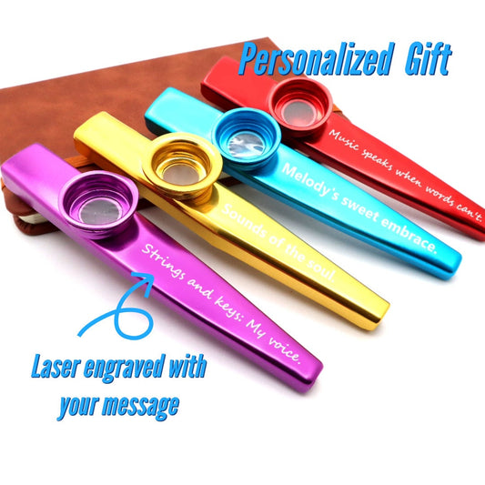 Personalized Music Kazoo With Custom Engraved Message For Music Gift and Musical Fun | Personalized Music Teacher Gift For Memorable Moments
