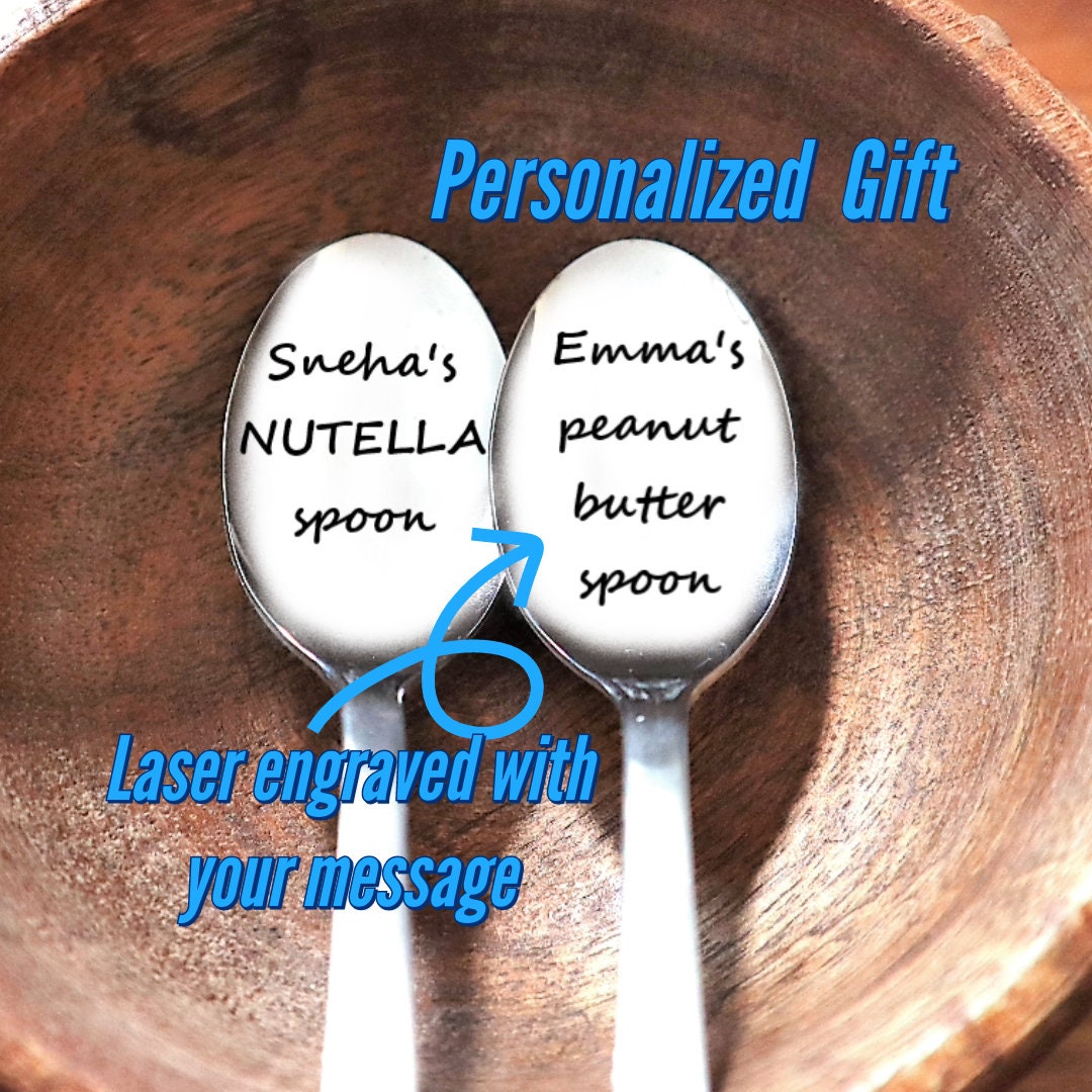 Personalized Spoon Silverware Engraved With Your Custom Message For Valentine and Birthday Gift | Engraved Gift Spoons For All Occassions