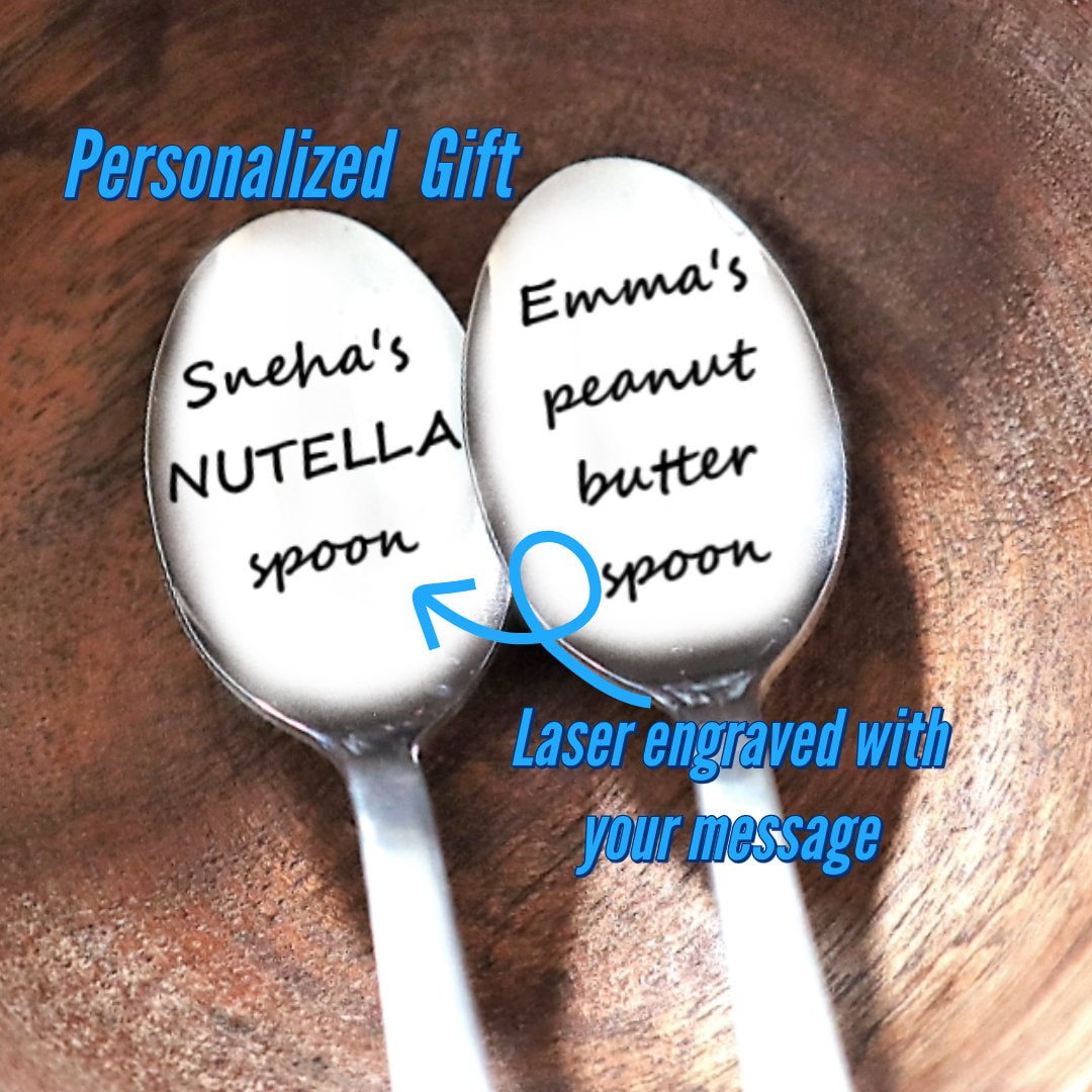 Custom Engraved Silverware With Personalized Message On Spoons And Forks | Customized  Unique Gifts For Birthdays And Special Ocassions