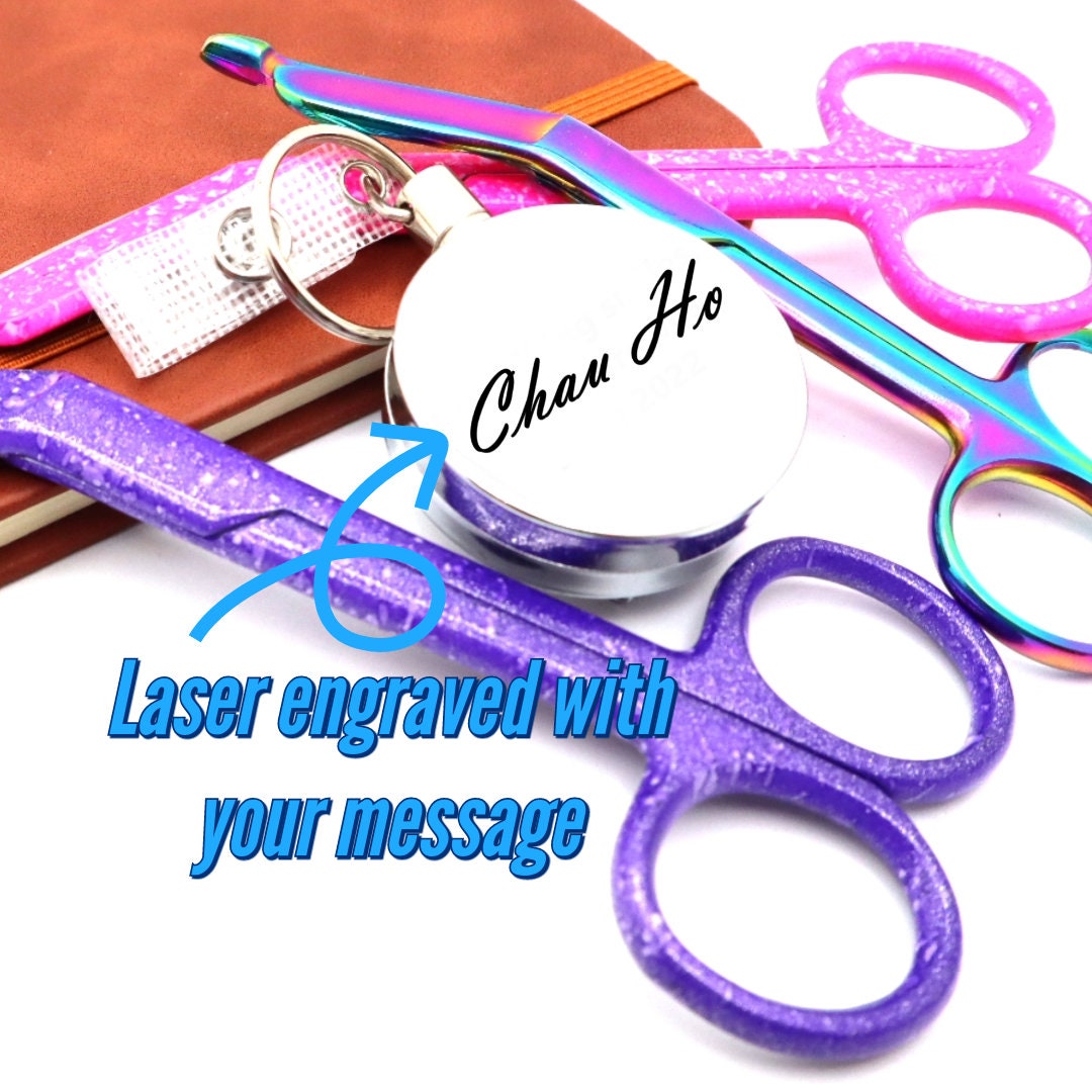 Personalized Nurse ID Badge Reel Holder For Nurses And Vet Techs With Custom Name, Unique Quote and Charms | Nurse Appreciation Gifts