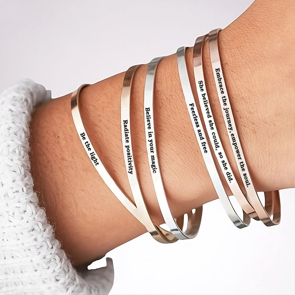 Actual Handwritten Personalized Cuff Bracelet With Your Custom Message To Give As A Special Gift To Mom And Daughter | Gift for Daughter Mom