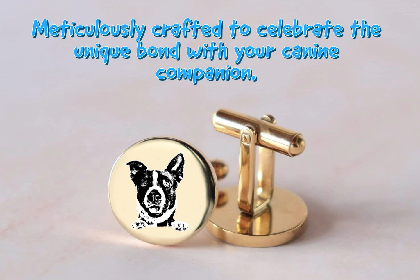 Personalized Dog Cufflinks With Pet Photo Portrait To Give As Gifts For Pet Lovers, Memorial Dog Cufflinks For Dog Lover, Pet Memorial Gift