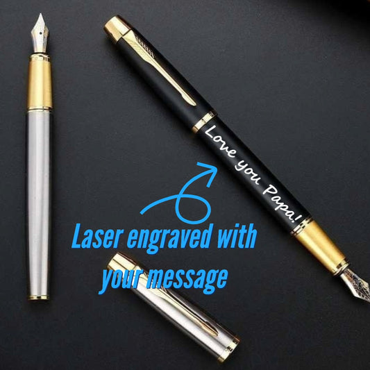 Custom Fountain Pen With Your Personalized Message, Engraved Pen For Mothers Day, Gifts for Dad Boyfriend Fathers Day Gift, Graduation Gifts