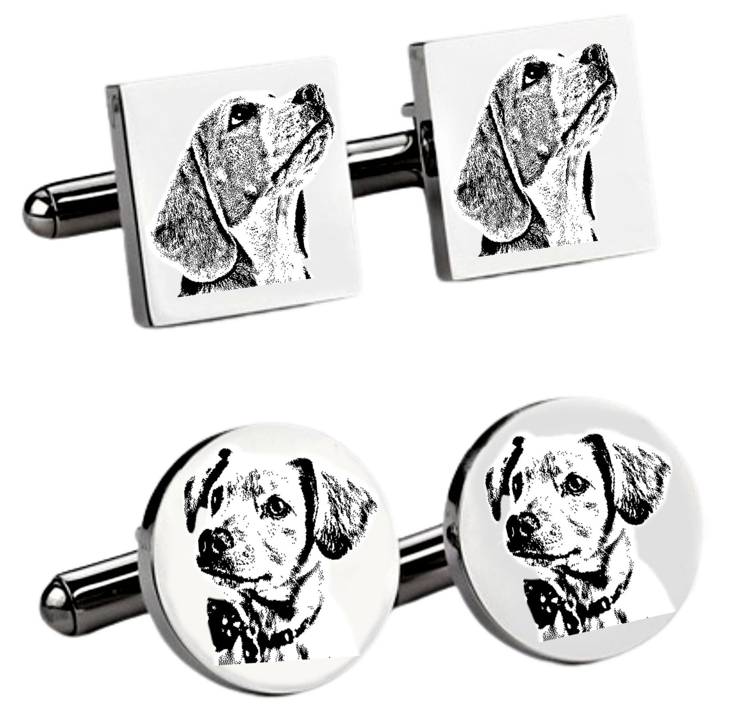 Personalized Dog Cufflinks With Pet Photo Portrait To Give As Gifts For Pet Lovers, Memorial Dog Cufflinks For Dog Lover, Pet Memorial Gift