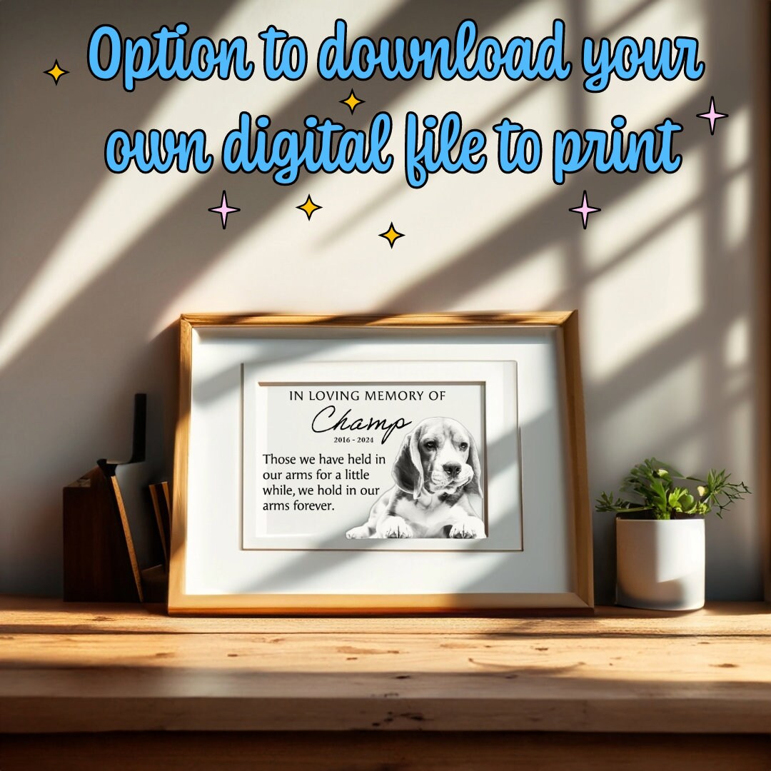 Custom Pet Memorial Plaque With Photo For Remembrance of Dog and Cat, Personalized Pet Potrait Memorial Stone Sympathy Gift for Loss of Pet