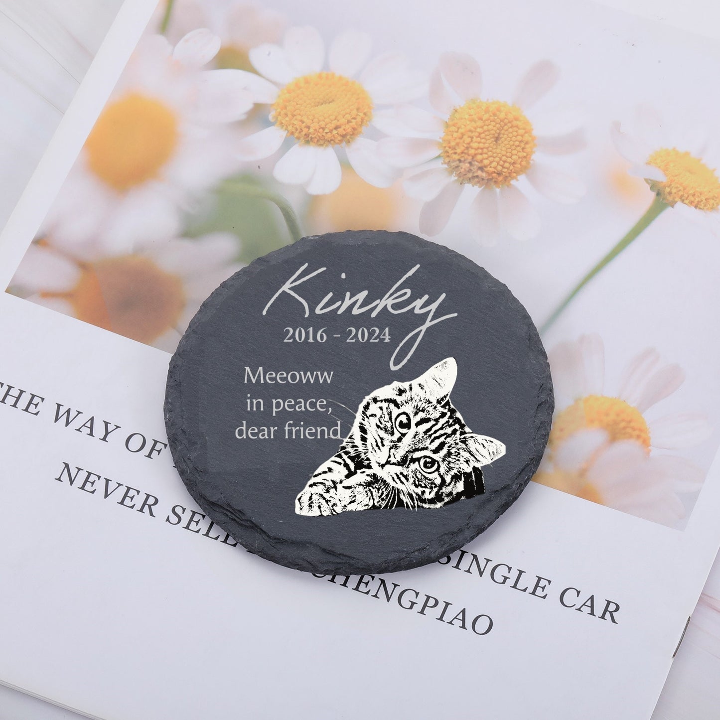 Personalized Memorial Plaque With Custom Engraved Message For Your Loved One, Custom Engraved Memorial Sympathy Gift Plaque For Dog Cat Pet