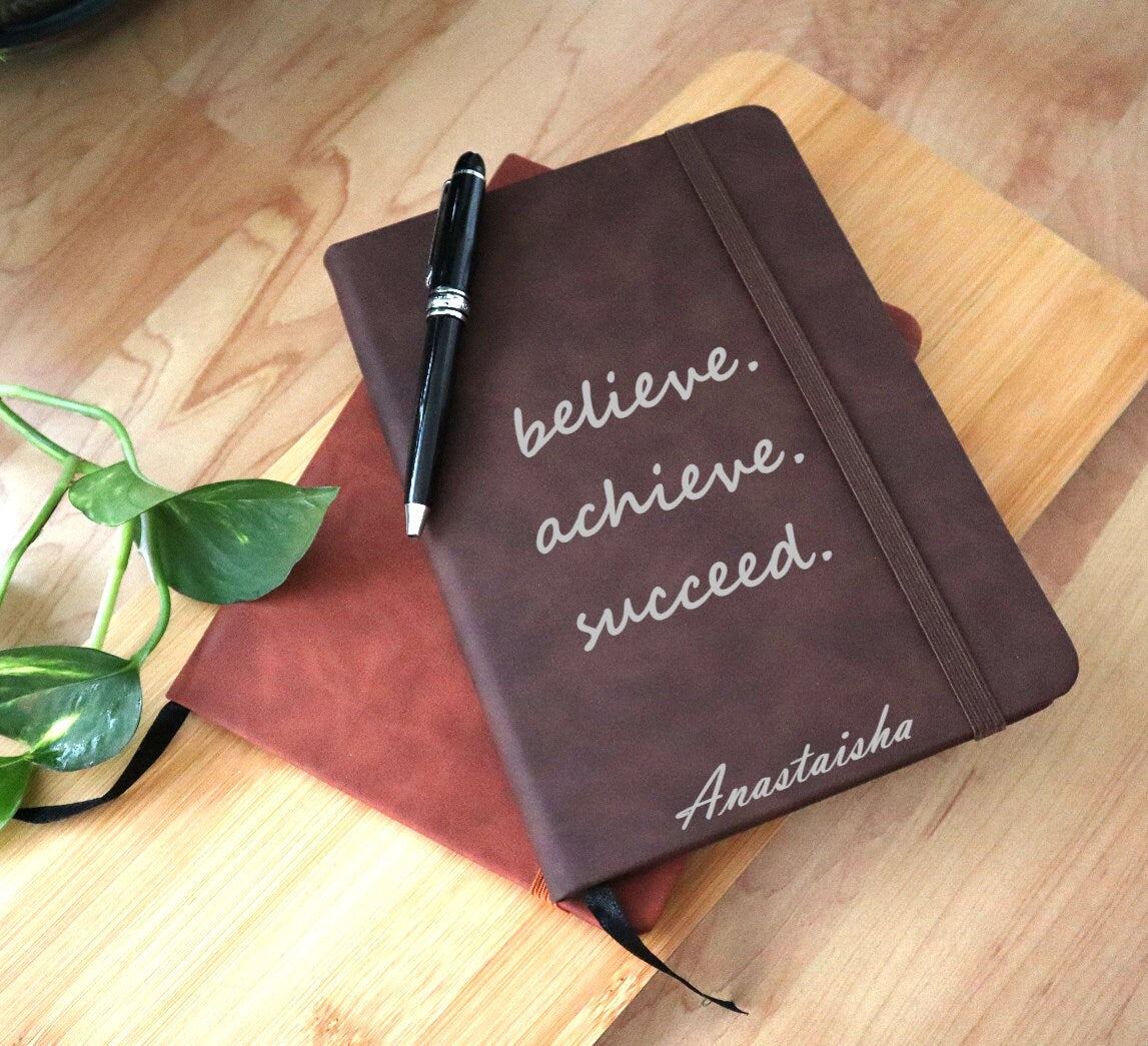 Personalized PU Leather Journal Notebook with Your Business Logo - Professional And Customized Business Journal To Give As Corporate Gifts
