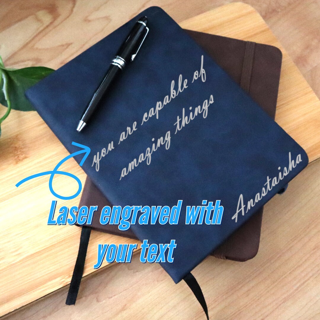 Personalized PU Leather Journal Notebook with Your Business Logo - Professional And Customized Business Journal To Give As Corporate Gifts