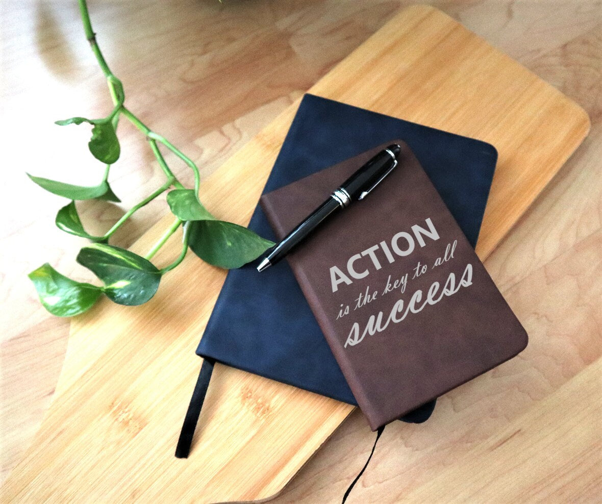 Personalized PU Leather Journal Notebook with Your Business Logo - Professional And Customized Business Journal To Give As Corporate Gifts