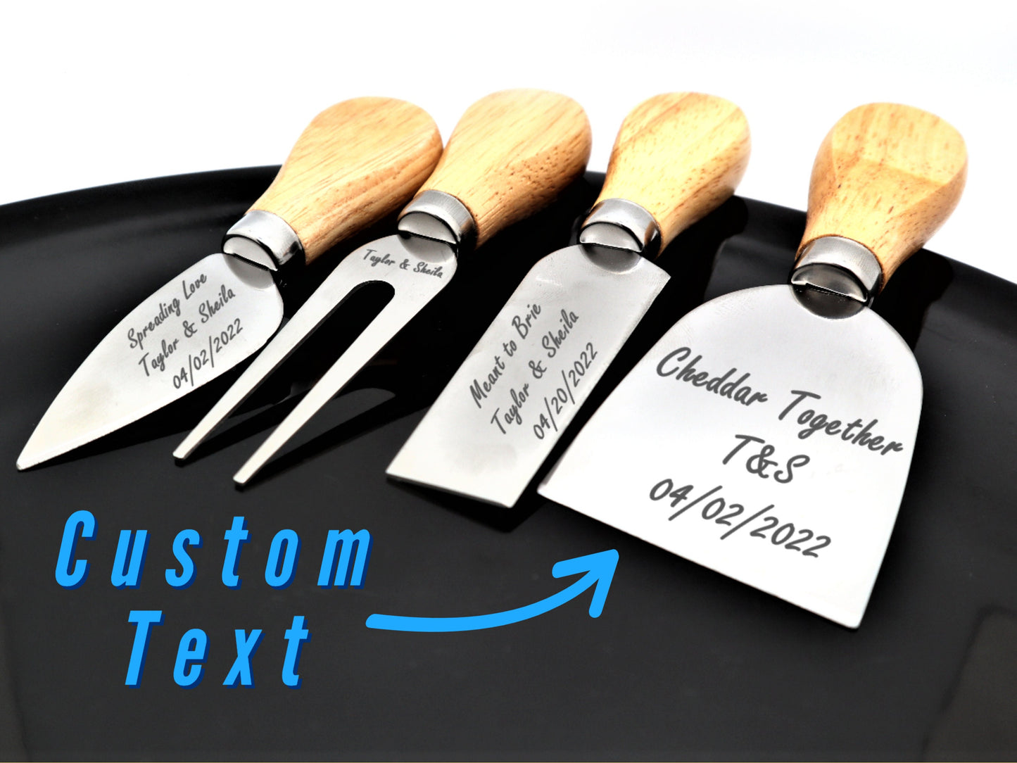 Personalized Charcuterie Board Paired With Cheese Knives Set For Wedding, Anniversaries, Housewarming, Special Occasion and Mothers Day Gift