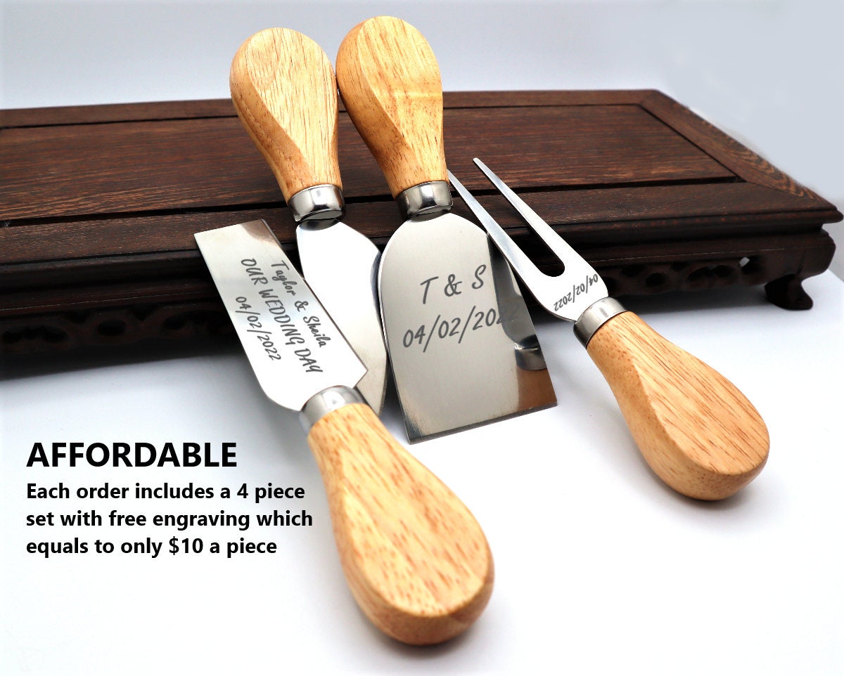 Personalized Charcuterie Board Paired With Cheese Knives Set For Wedding, Anniversaries, Housewarming, Special Occasion and Mothers Day Gift