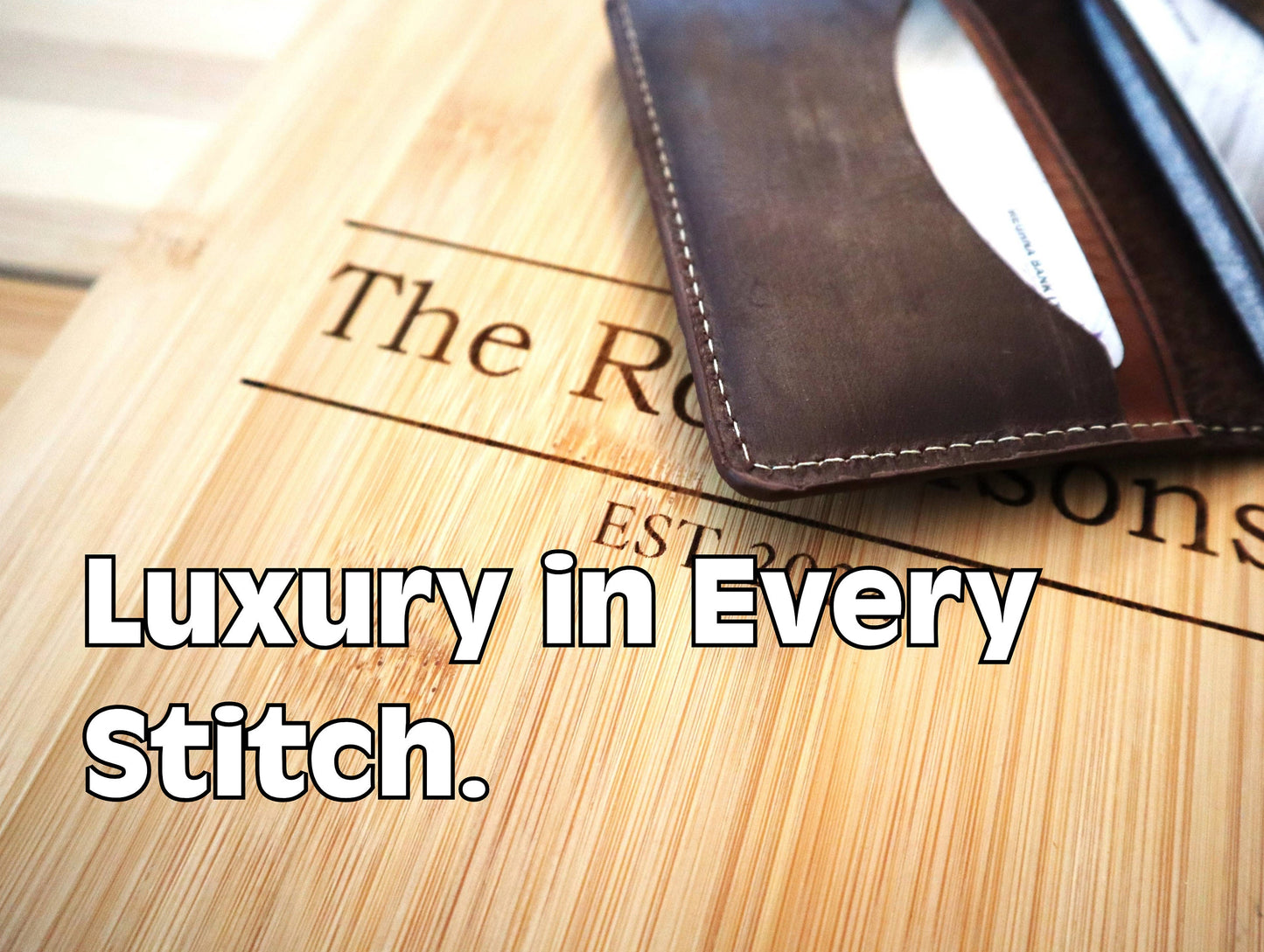Tailored Long Wallet With Full Grain Natural Leather And Bifold Design Personalized With Your Name To Give As Birthday Gift To Men And Women
