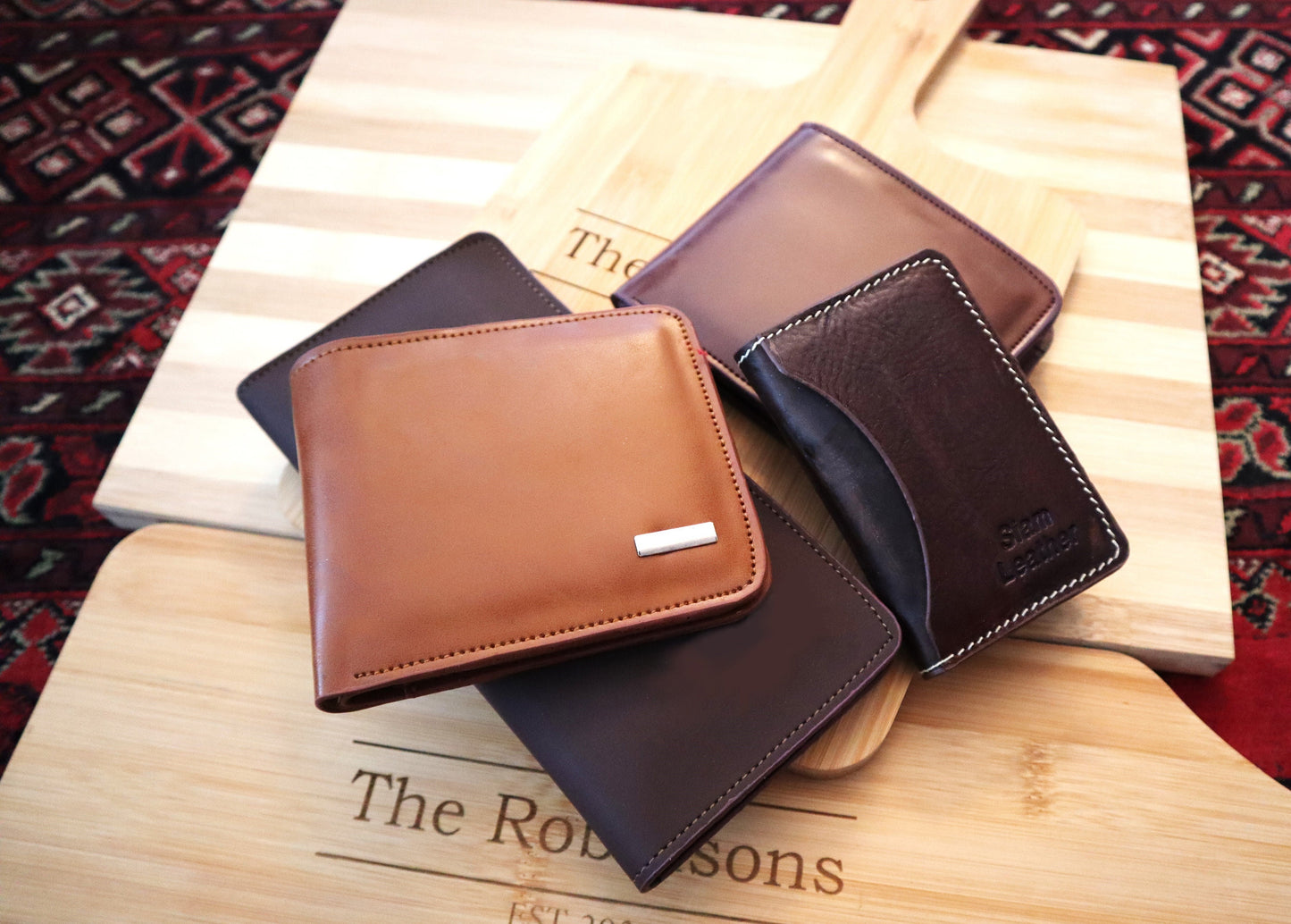 Personalized Handstiched Long Leather Wallet With Actual Handwritten Note With Name For Fathers Day Gift And Birthday Gift For Her And Mom