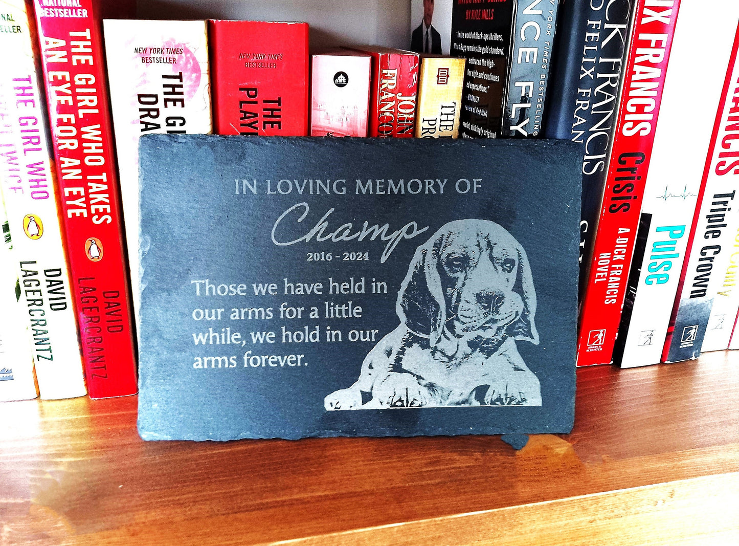 Personalized Memorial Plaque With Custom Engraved Message For Your Loved One, Custom Engraved Memorial Sympathy Gift Plaque For Dog Cat Pet