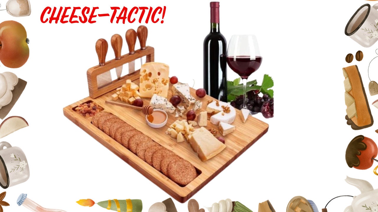 Personalized Charcuterie Board Paired With Cheese Knives Set For Wedding, Anniversaries, Housewarming, Special Occasion and Mothers Day Gift