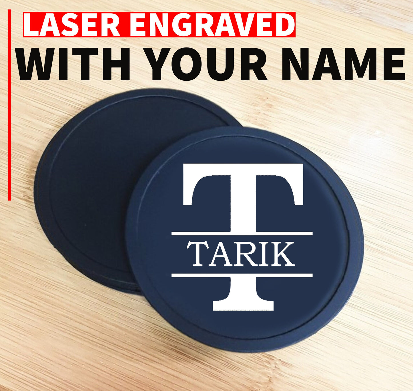 Custom Silicone Drink Coasters | Personalized Coaster Barware Gift | Engraved Gift Coasters For New Home, Housewarming, And Anniversary Gift