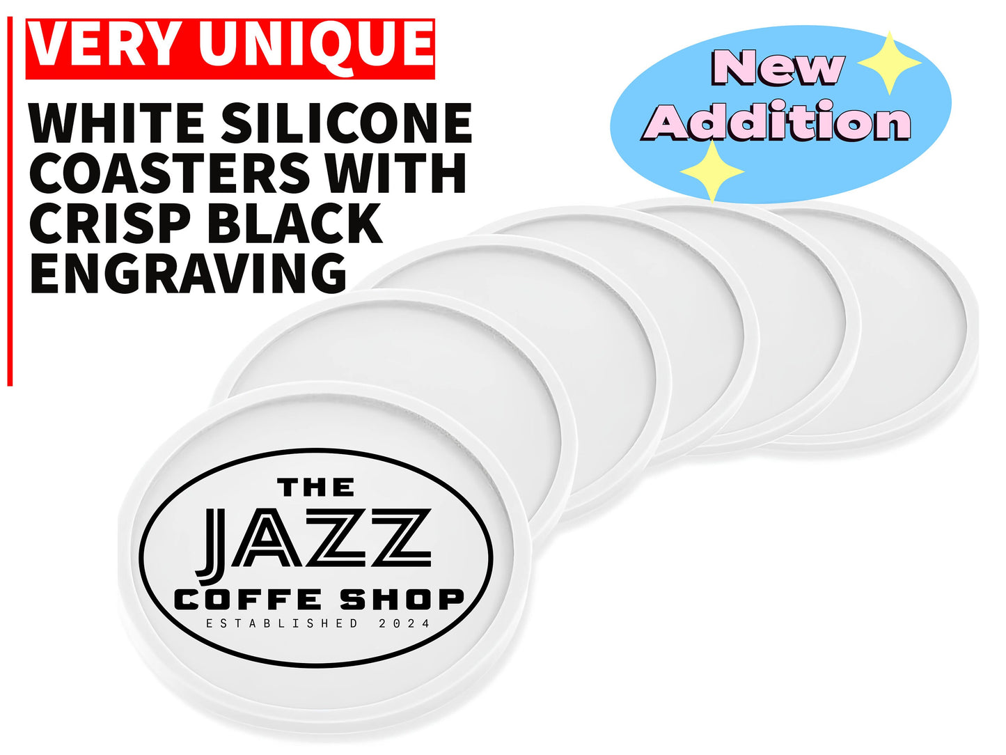 Custom Silicone Drink Coasters | Personalized Coaster Barware Gift | Engraved Gift Coasters For New Home, Housewarming, And Anniversary Gift