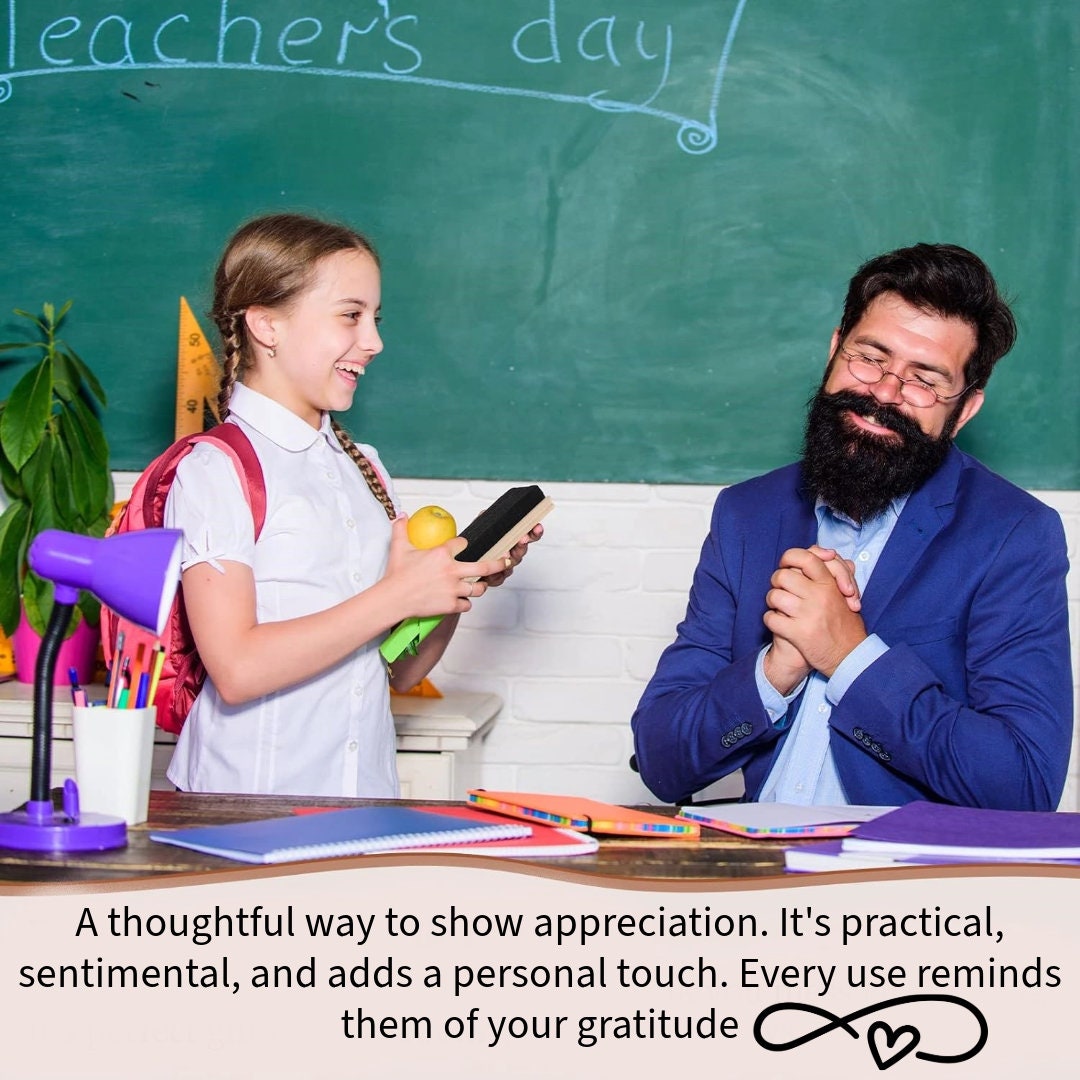 Custom White Board Chalk Board Eraser For Teacher Appreciation Gift | Personalized Gift for Teachers | Thank You Teacher Appreciation Gift