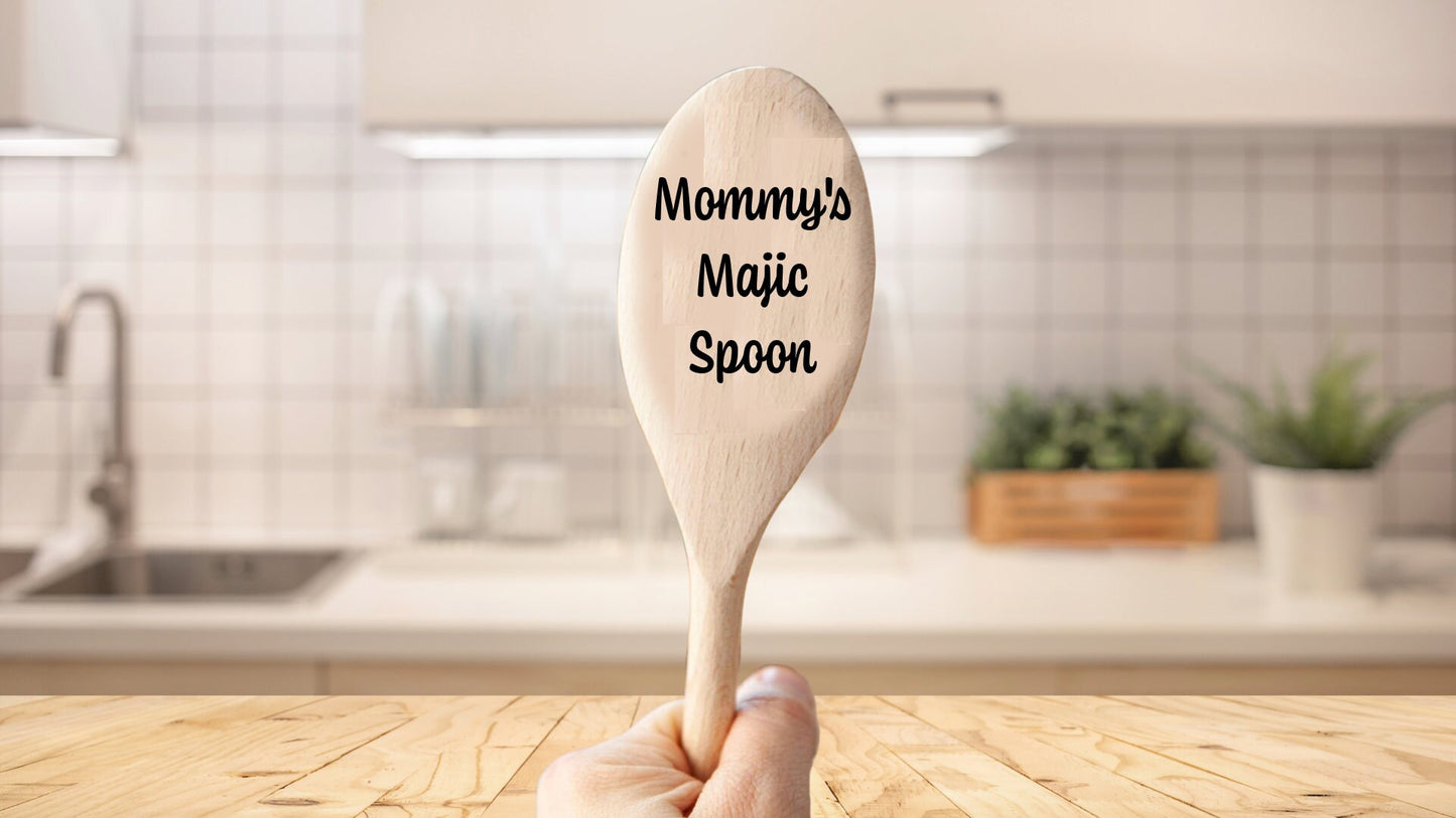 Custom Engraved Wooden Spoon And Spatula Gift Set With Personalized Message, Custom Cooking Utensils, Personalized Spoon and Custom Spatula