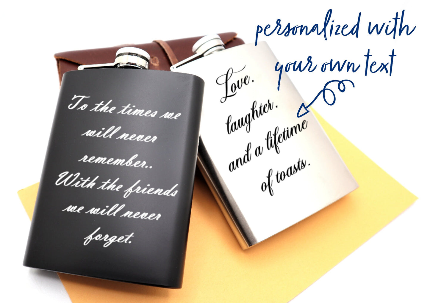 Personalized Groomsmen Flasks, Groomsman Gift, Custom Silver Flask for Groomsmen Gift, Custom Black Flask, Best Man, Gifts for Wedding Party
