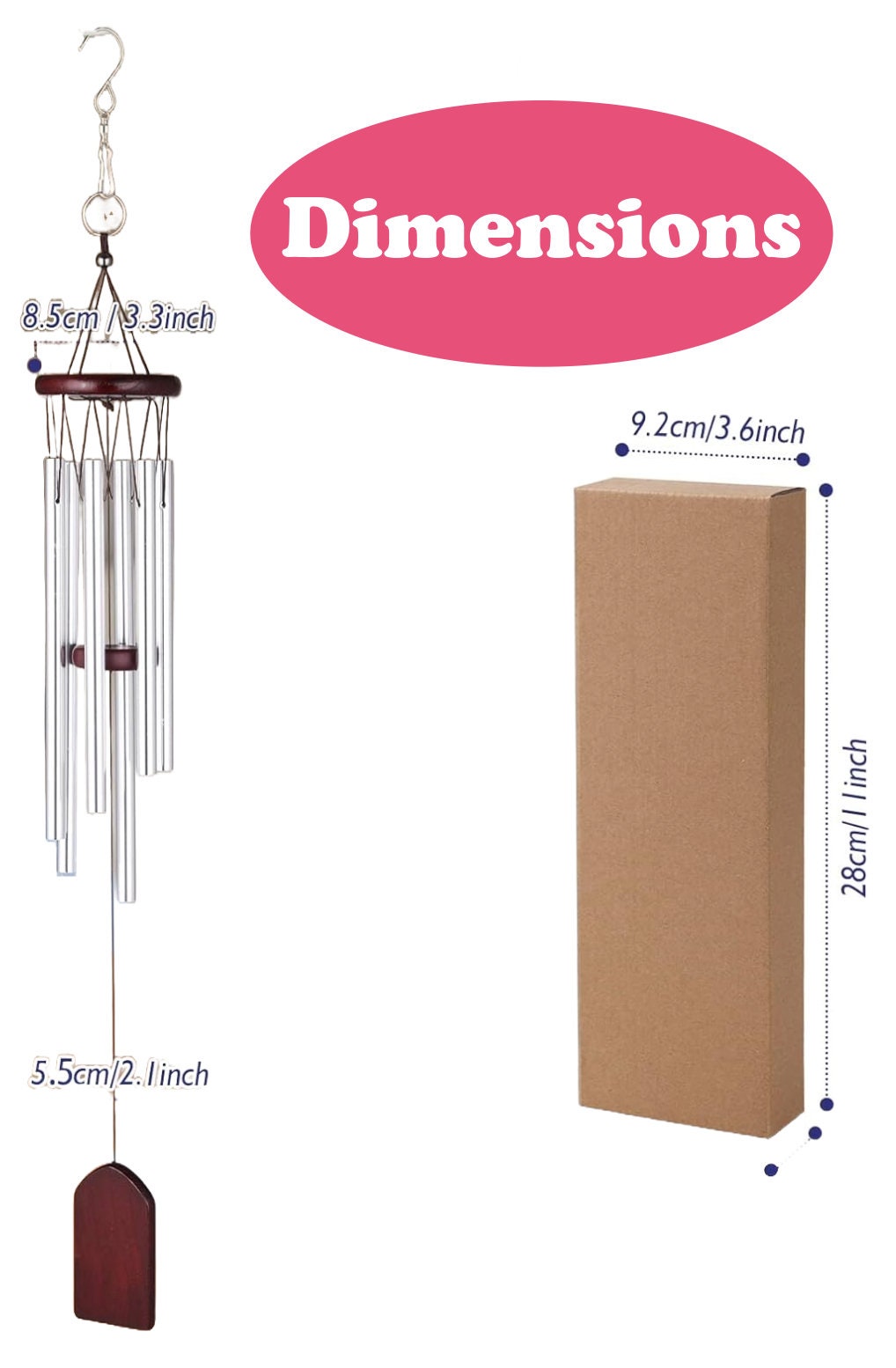 Personalized Pet Portrait Memorial Wind Chime Gift, Custom Pet Loss Sympathy Wind Chime For Dog And Cat Remembrace Memorial Garden Stone