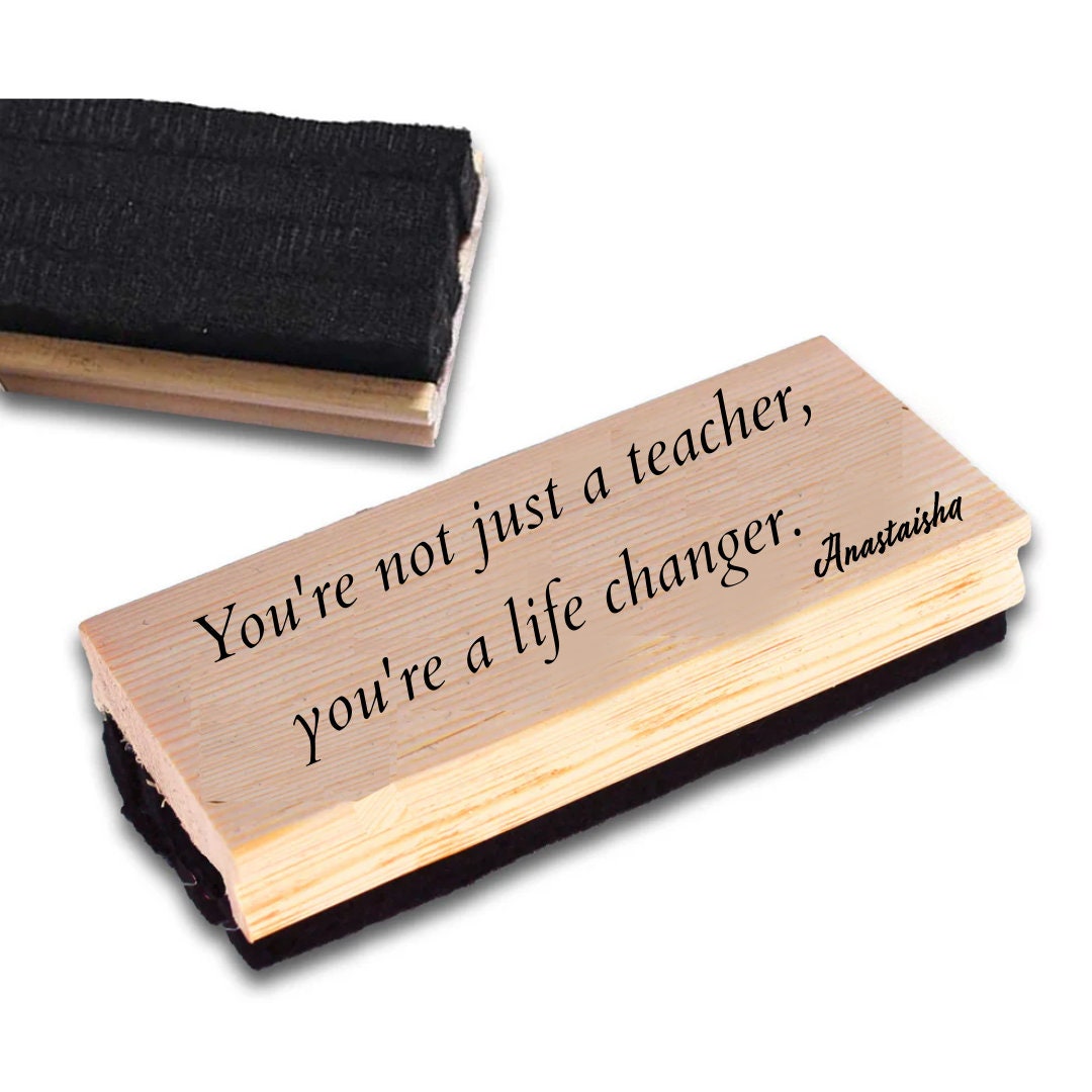Custom White Board Chalk Board Eraser For Teacher Appreciation Gift | Personalized Gift for Teachers | Thank You Teacher Appreciation Gift